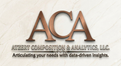 Logo of Atzert Composition & Analytics, LLC on a textured white background